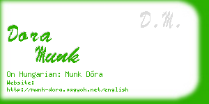 dora munk business card